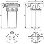 RVM120510P RPE - Filtre à eau en plastique · G 1/2 F · Pression de